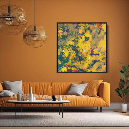 Yellow Abstract Splatter #004 - Kanvah