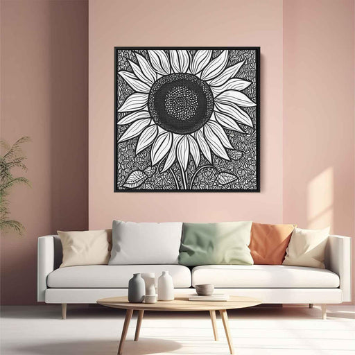 Line Art Sunflower #006 - Kanvah