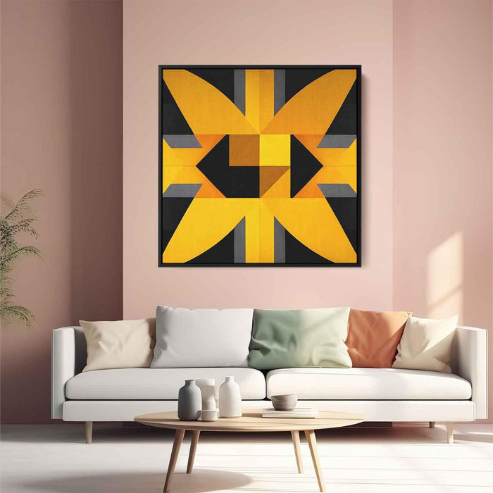 Yellow Geometric Abstract #016 - Kanvah