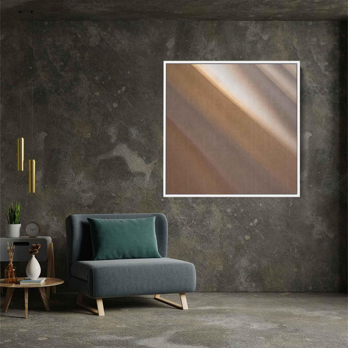 Beige Abstract Print #008 - Kanvah