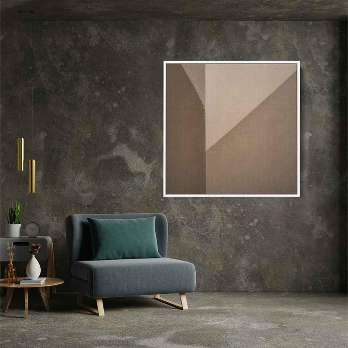 Beige Abstract Print #026 - Kanvah