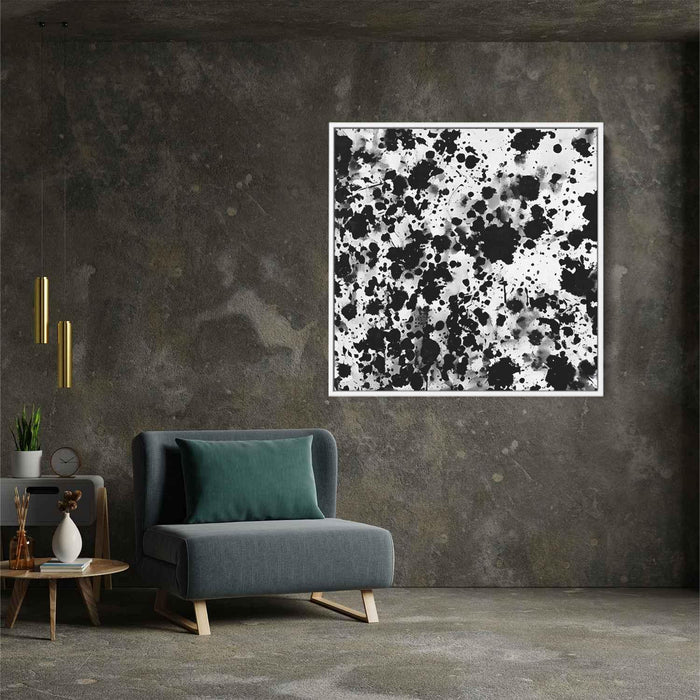 Black and White Abstract Splatter #008 - Kanvah