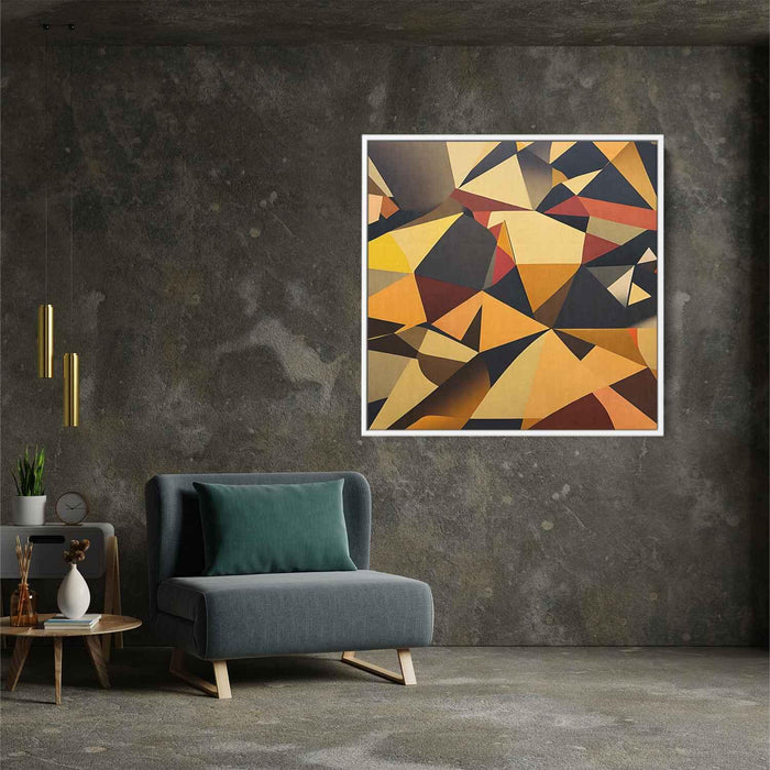 Brown Geometric Abstract #002 - Kanvah