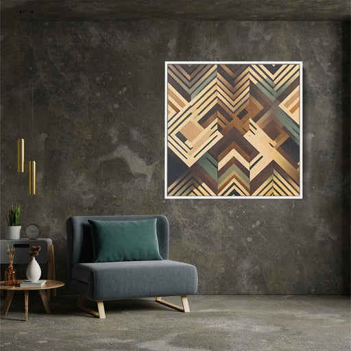 Brown Geometric Abstract #008 - Kanvah