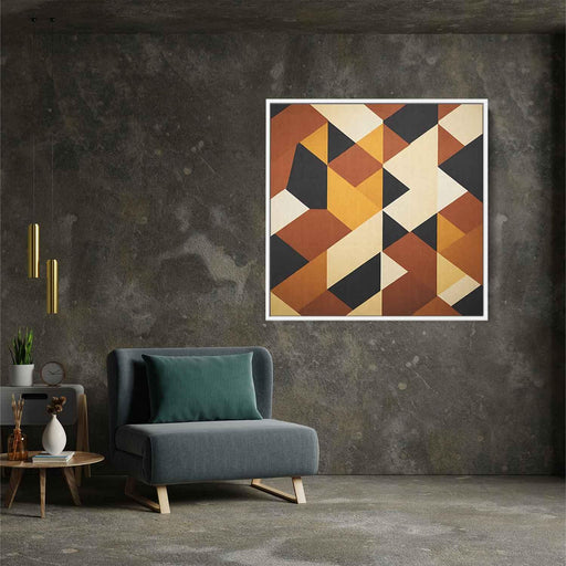 Brown Geometric Abstract #018 - Kanvah