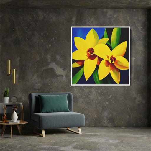 Cubist Oil Daffodils #004 - Kanvah