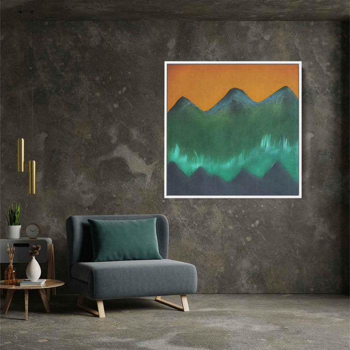 Green Abstract Mountain #009 - Kanvah
