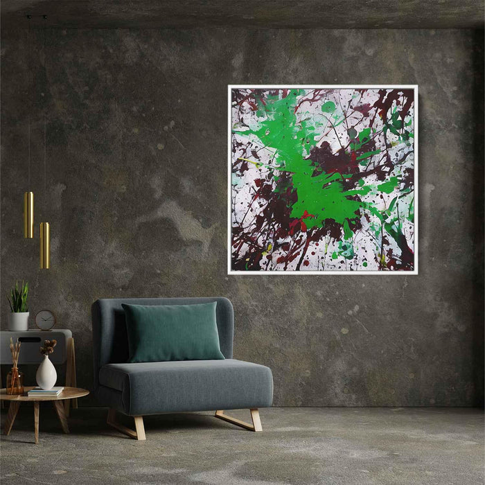 Green Abstract Splatter #016 - Kanvah