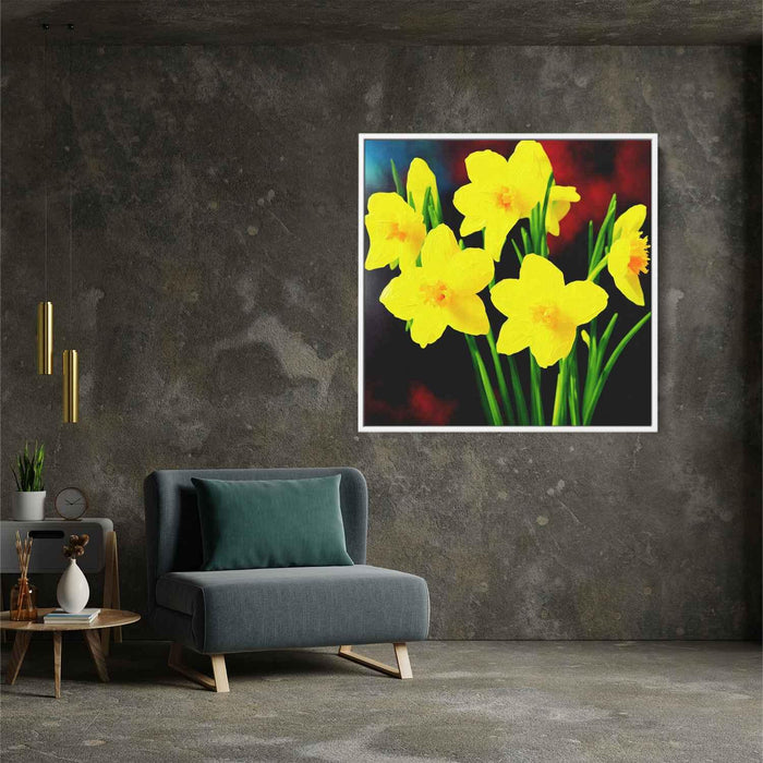 Impressionist Oil Daffodils #006 - Kanvah