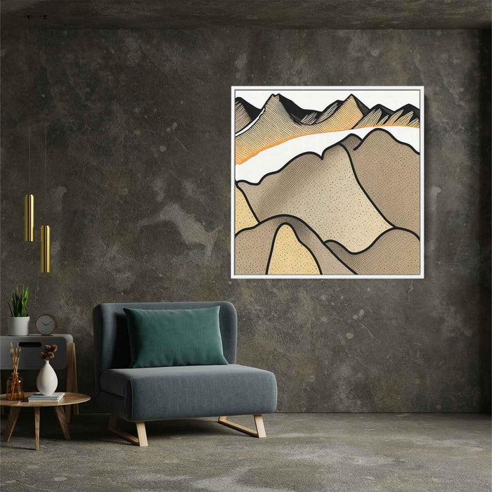 Line Art Desert Mountains #006 - Kanvah