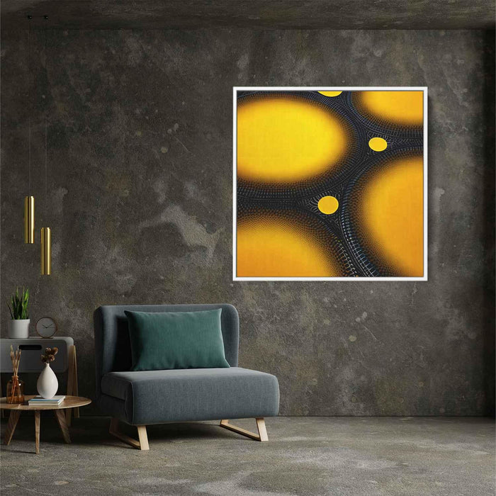 Yellow Abstract Print #028 - Kanvah