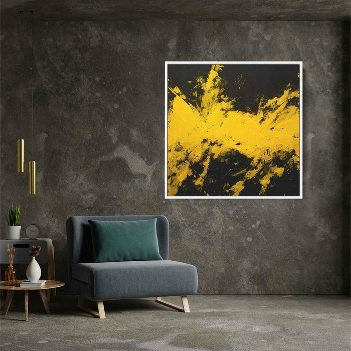 Yellow Abstract Splatter #009 - Kanvah