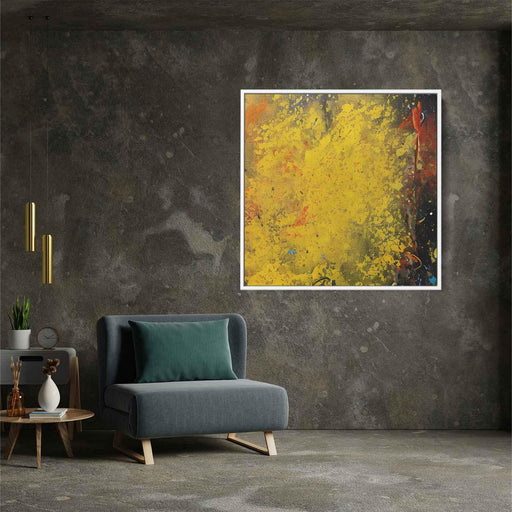 Yellow Abstract Splatter #016 - Kanvah