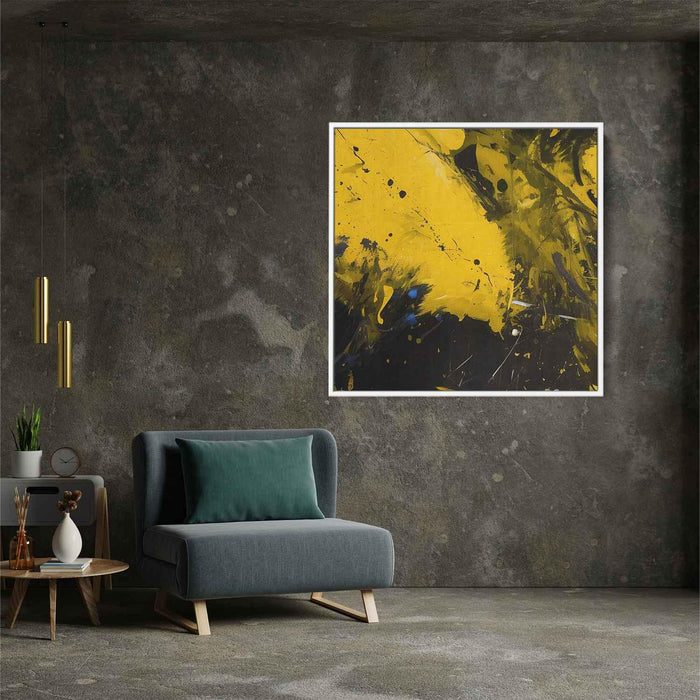 Yellow Abstract Splatter #030 - Kanvah