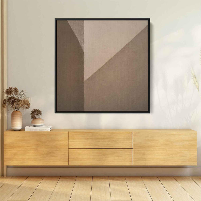 Beige Abstract Print #026 - Kanvah