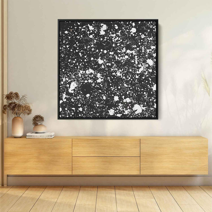 Black and White Abstract Splatter #002 - Kanvah