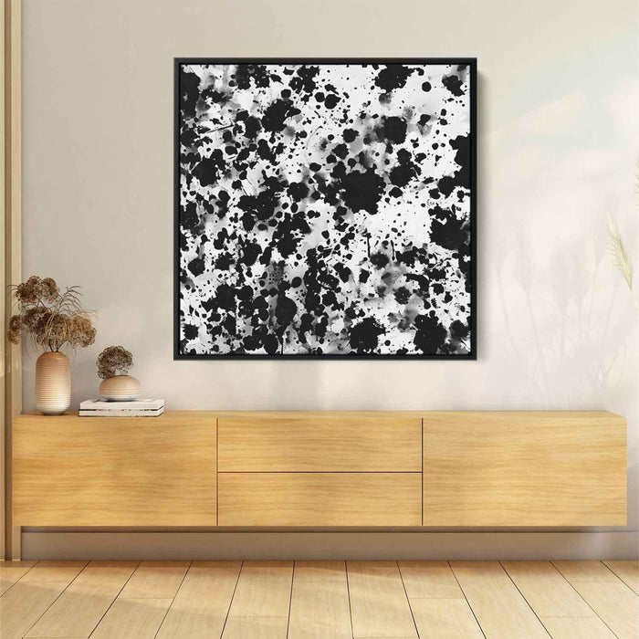 Black and White Abstract Splatter #008 - Kanvah