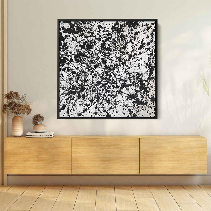 Black and White Abstract Splatter #009 - Kanvah