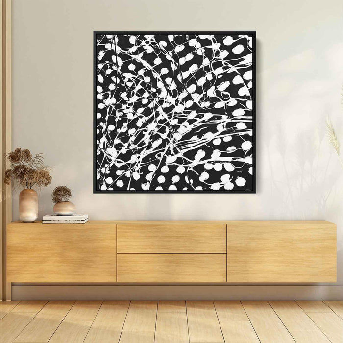 Black and White Abstract Splatter #020 - Kanvah