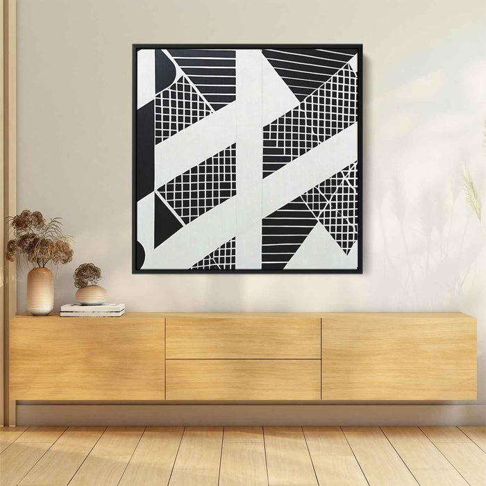 Black and White Geometric #018 - Kanvah