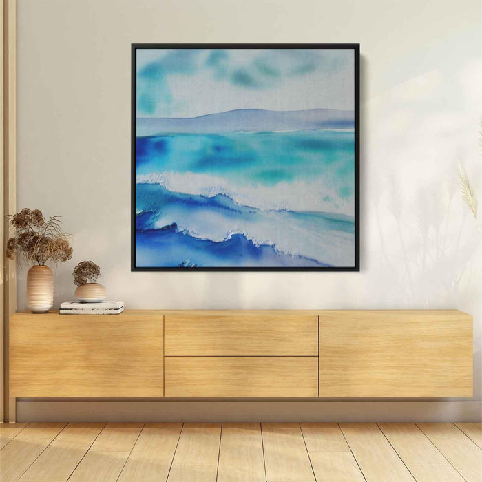 Blue Watercolor Sea #004 - Kanvah