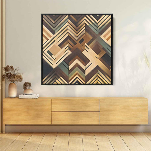 Brown Geometric Abstract #008 - Kanvah