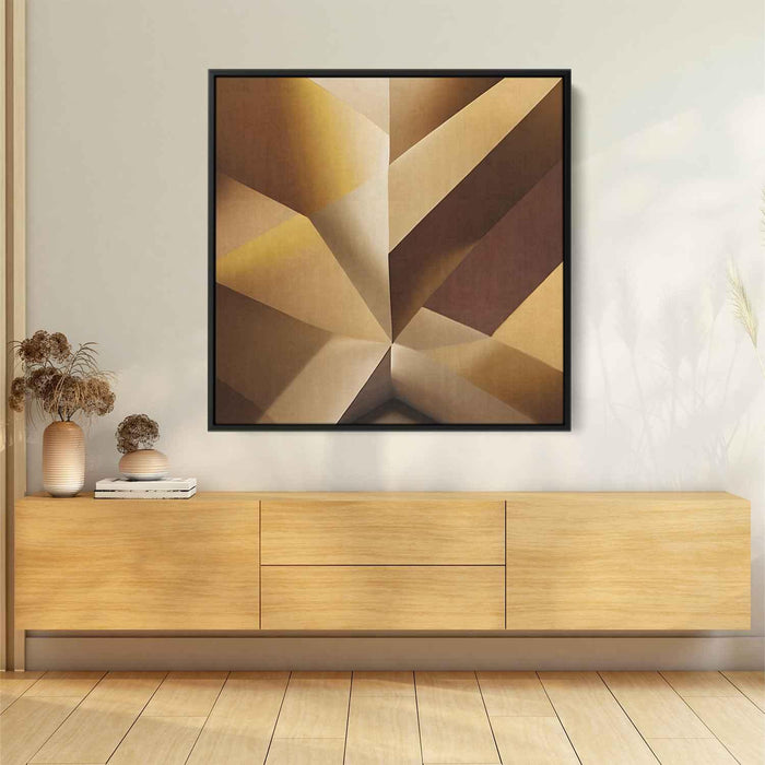 Brown Geometric Abstract #016 - Kanvah