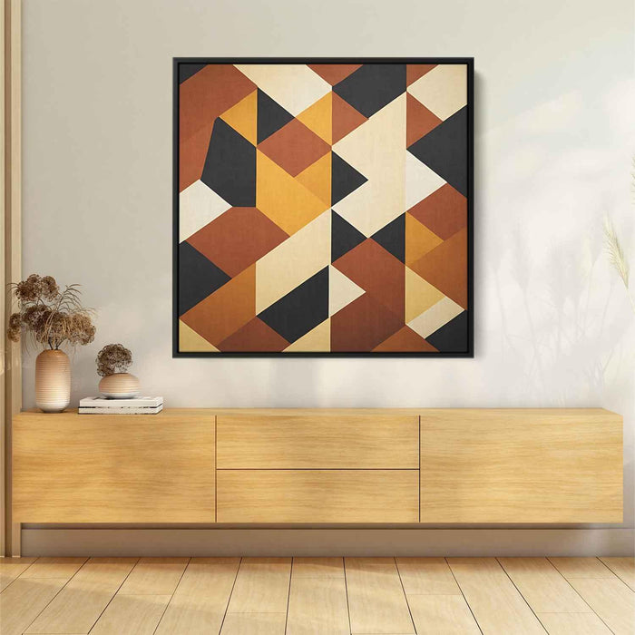 Brown Geometric Abstract #018 - Kanvah