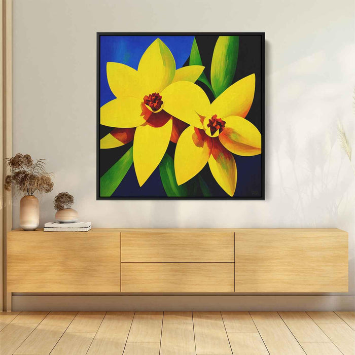 Cubist Oil Daffodils #004 - Kanvah