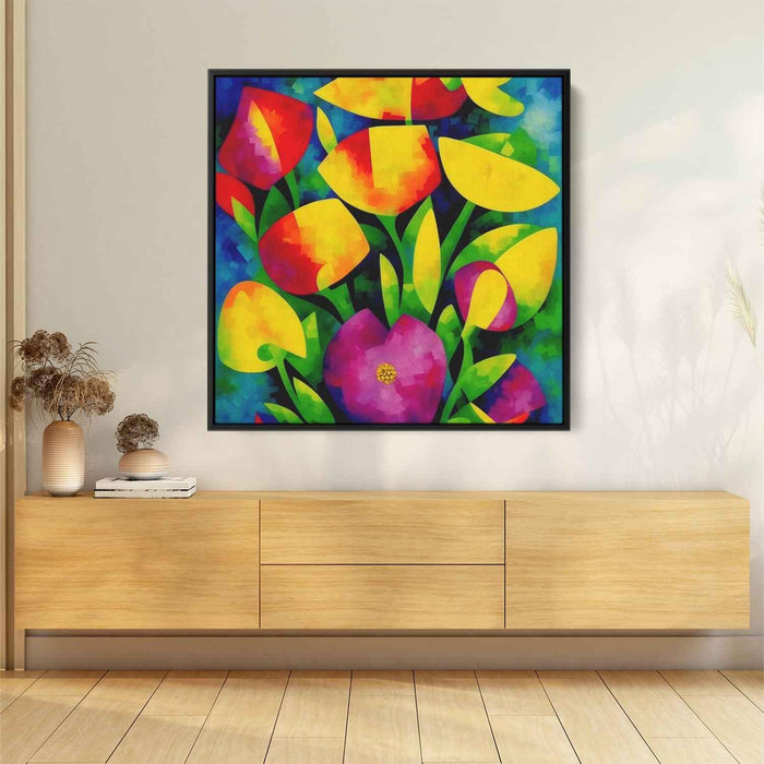 Cubist Oil Wild Flowers #002 - Kanvah