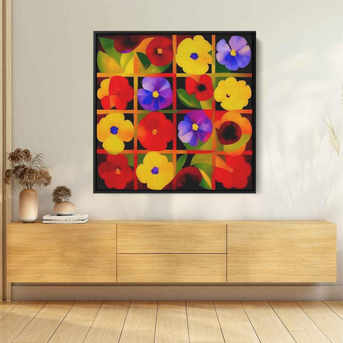 Cubist Oil Wild Flowers #004 - Kanvah