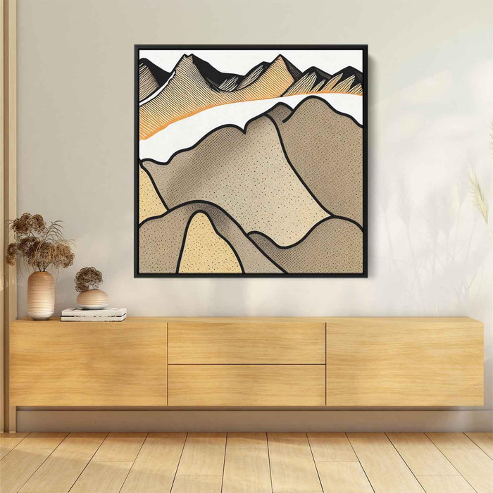 Line Art Desert Mountains #006 - Kanvah