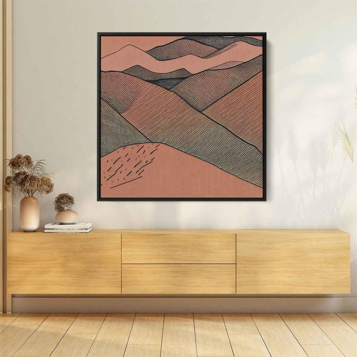 Line Art Desert Mountains #008 - Kanvah