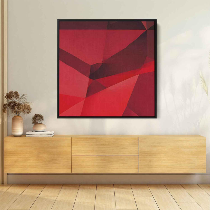 Red Geometric Abstract #009 - Kanvah