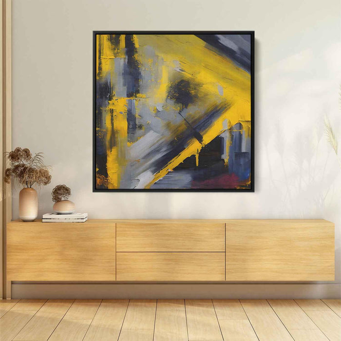 Yellow Abstract Print #012 - Kanvah
