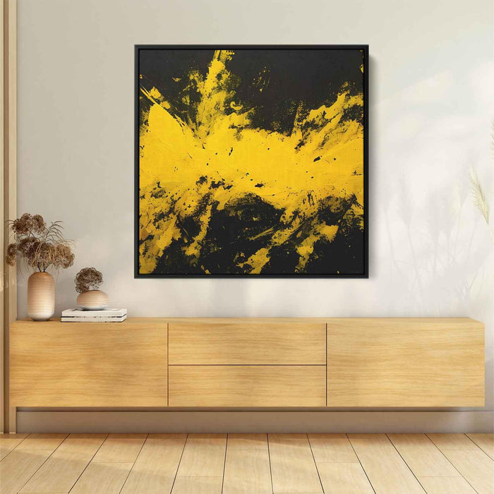 Yellow Abstract Splatter #009 - Kanvah