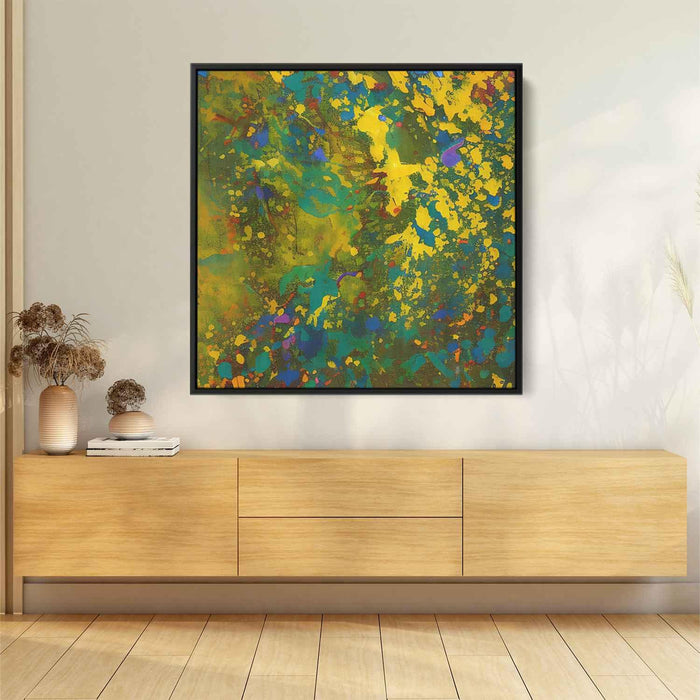 Yellow Abstract Splatter #014 - Kanvah