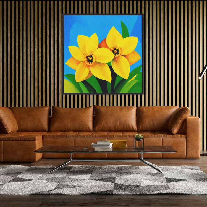 Cubist Oil Daffodils #002 - Kanvah