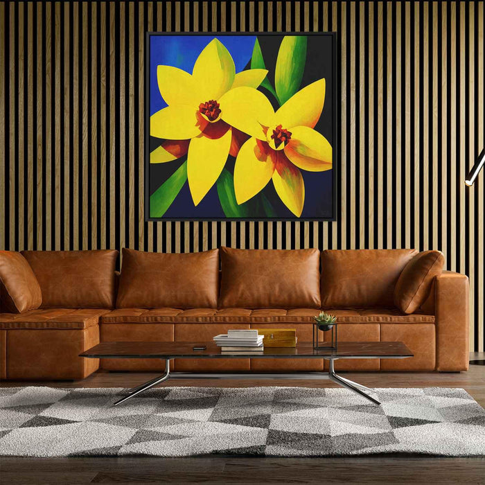 Cubist Oil Daffodils #004 - Kanvah