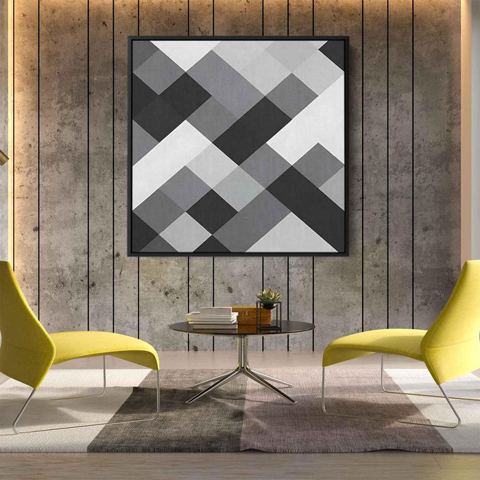 Black and White Geometric #016 - Kanvah