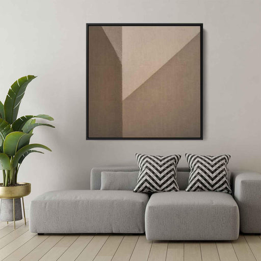 Beige Abstract Print #026 - Kanvah