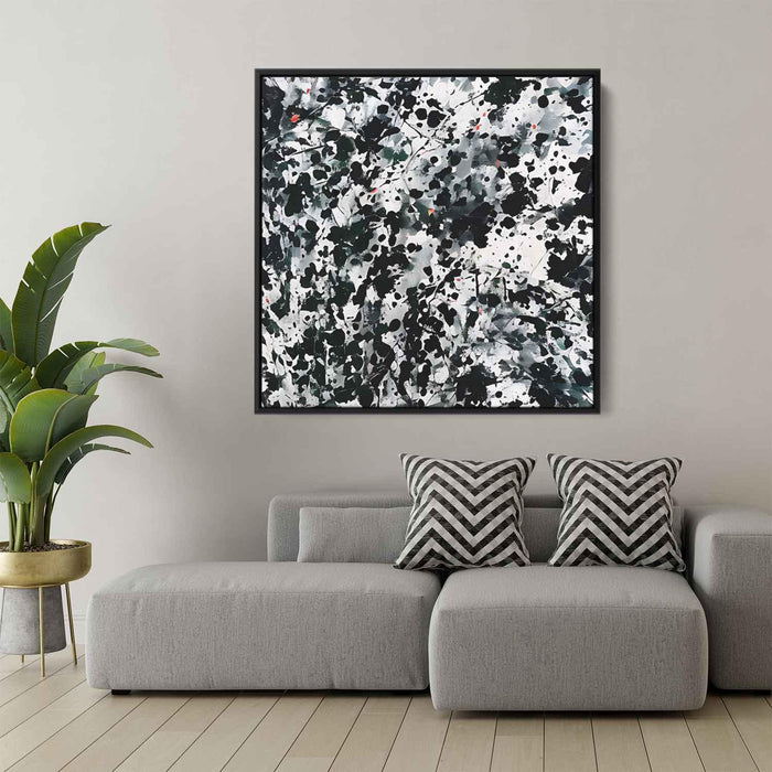 Black and White Abstract Splatter #006 - Kanvah