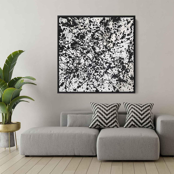 Black and White Abstract Splatter #009 - Kanvah