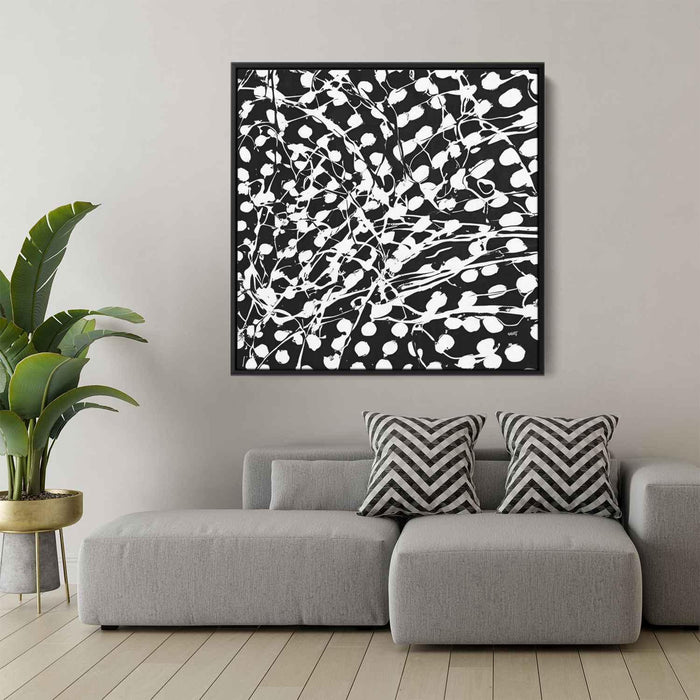 Black and White Abstract Splatter #020 - Kanvah