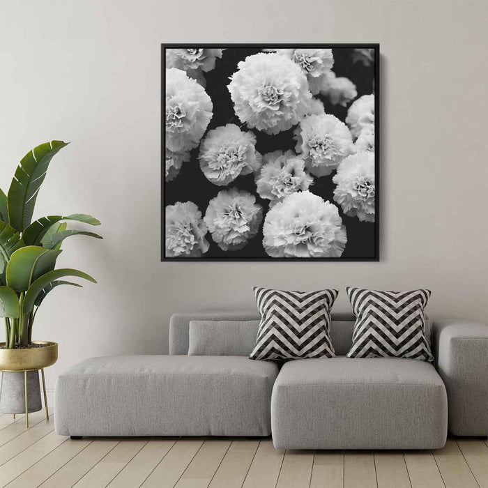 Black And White Photography Carnations #004 - Kanvah
