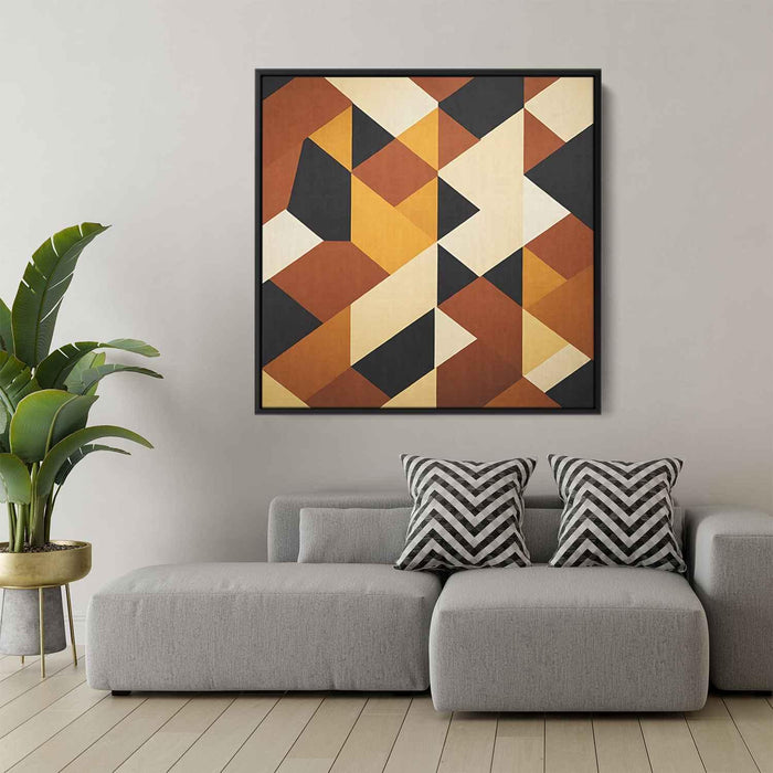 Brown Geometric Abstract #018 - Kanvah