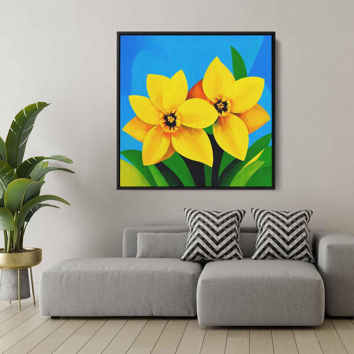Cubist Oil Daffodils #002 - Kanvah