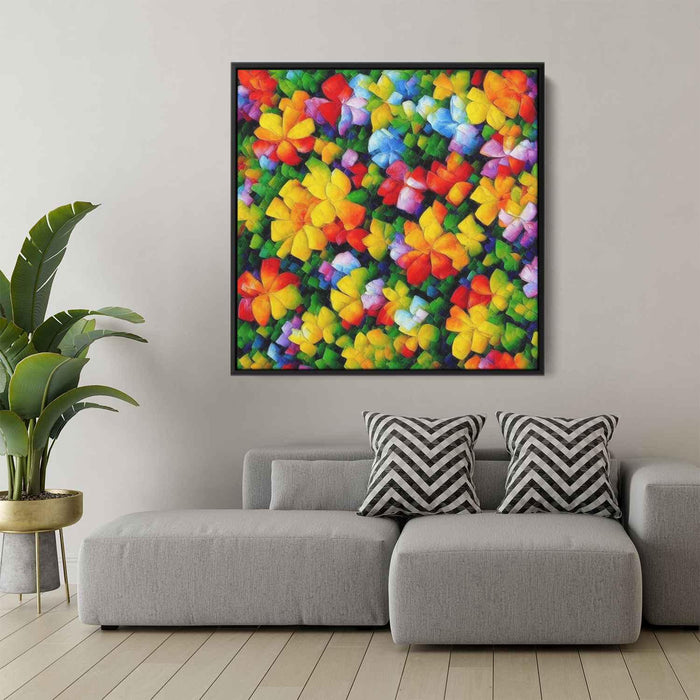 Cubist Oil Tropical Flowers #002 - Kanvah