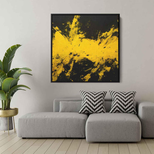 Yellow Abstract Splatter #009 - Kanvah