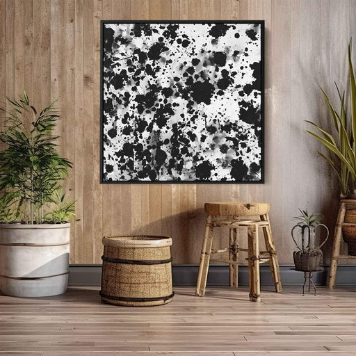 Black and White Abstract Splatter #008 - Kanvah